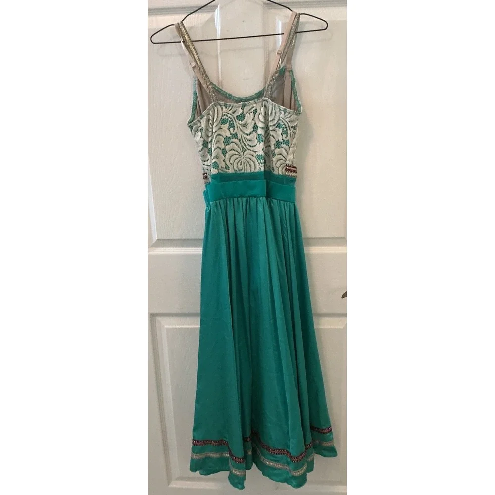 Weissman Dance Costume Sm Adult Teal Lace Halloween Fairy Princess Cosplay Dress